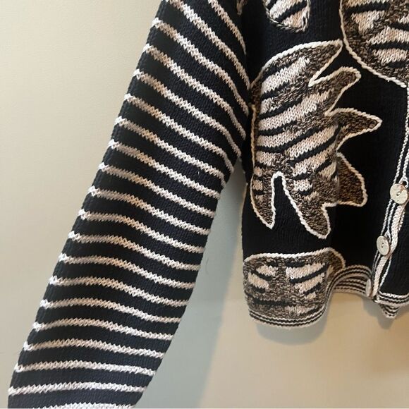 Sigrid Olsen hand knitted vintage cardigan sweater L - Picture 2 of 8
